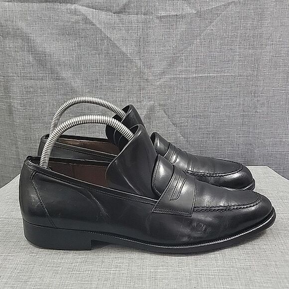 SALVATORE FERRAGAMO Men\'s Black Leather Penny Loafers Dress Shoes -  SZ 7 EE main image 12